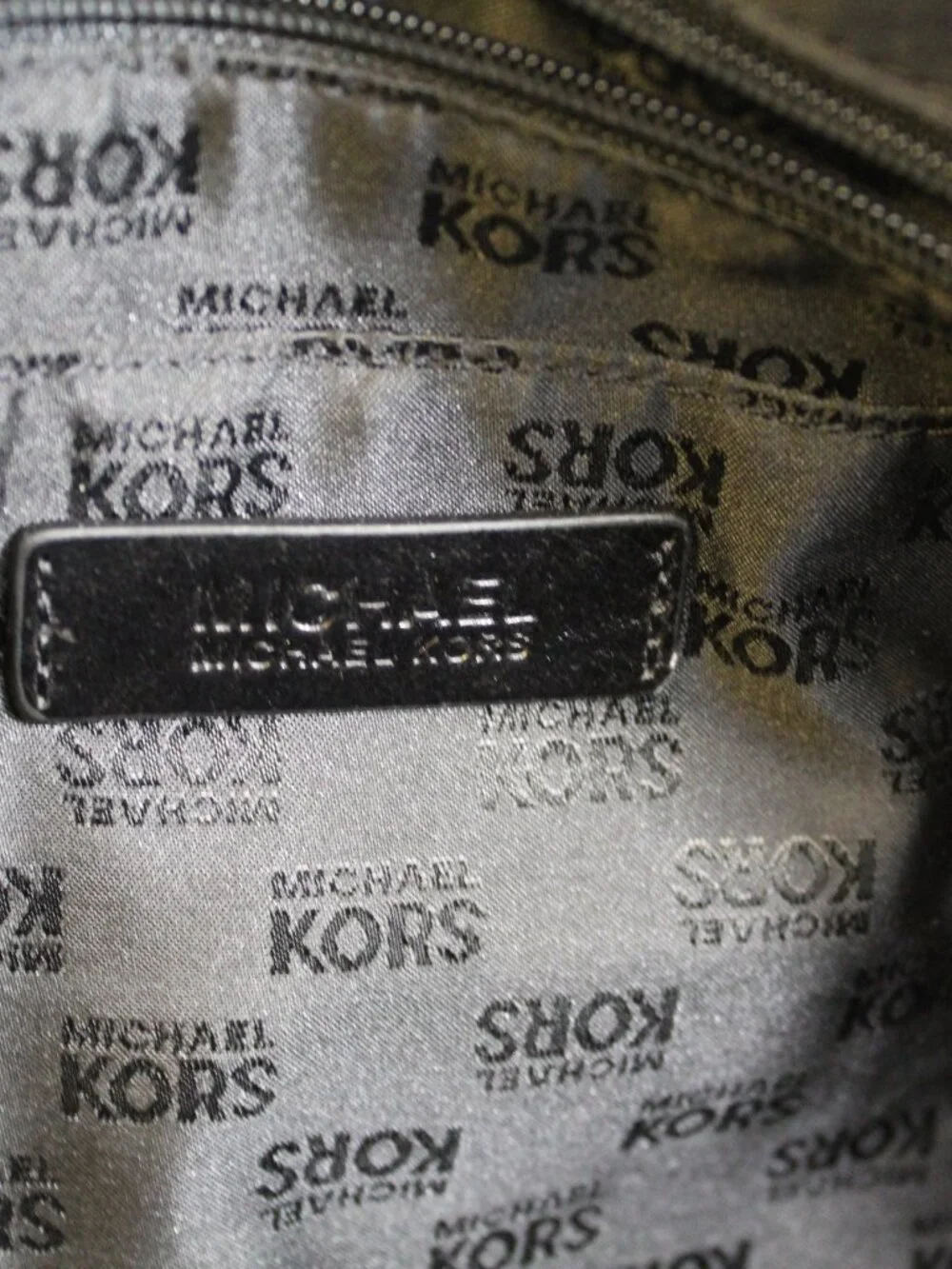 Michael Kors Black‎ Logo Satchel Canvas Leather Crossbody Bag Gold Hardware